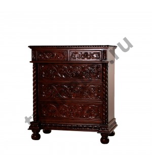 NK-135. Комод (массив красного дерева) ANTIQUE (вишня), 94*53*109 см